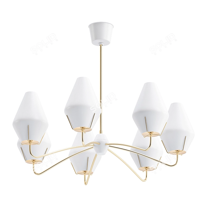 Sleek Swedish Ceiling Lamp: ASEA 3D model image 1
