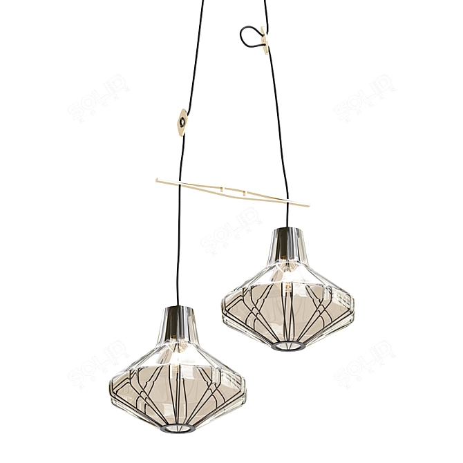 Scandinavian Elegance: Swedish Ceiling Lamp 3D model image 1