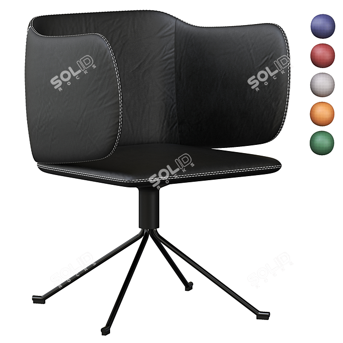 Modern Chorus Armchair: Sleek Design & Comfort 3D model image 1