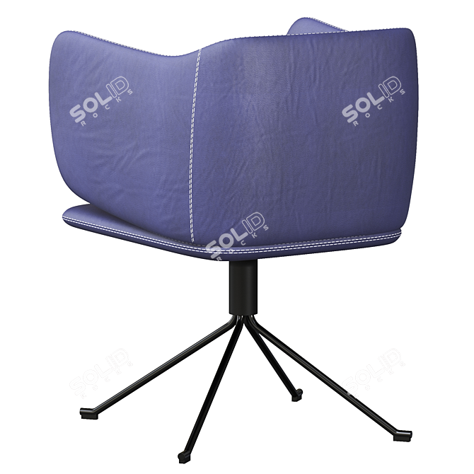Modern Chorus Armchair: Sleek Design & Comfort 3D model image 4