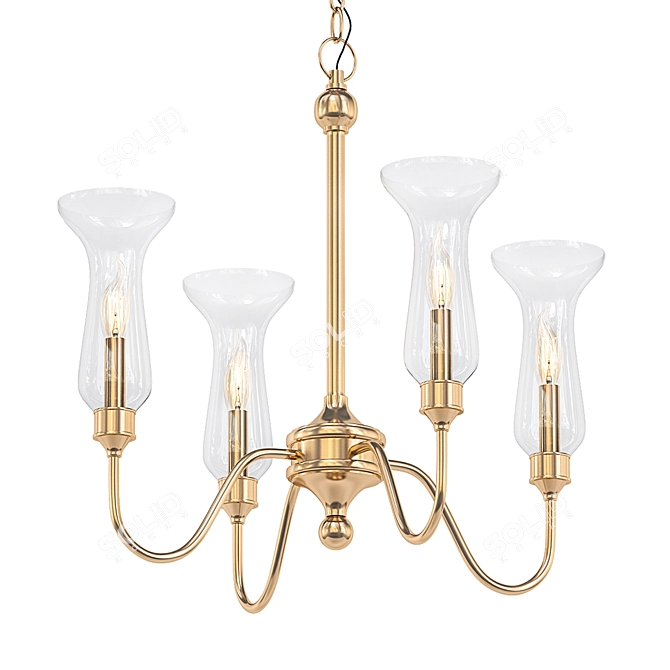 Vintage Triumph Chandelier: Romatti's Retro Elegance 3D model image 1