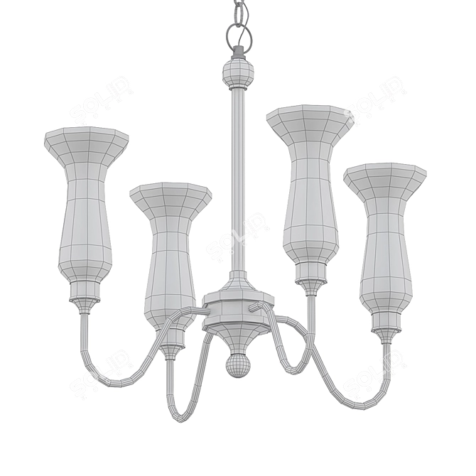 Vintage Triumph Chandelier: Romatti's Retro Elegance 3D model image 2