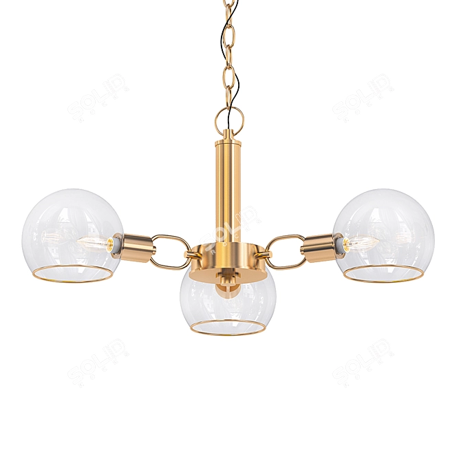 Romatti White Blooming Chandelier 3D model image 1