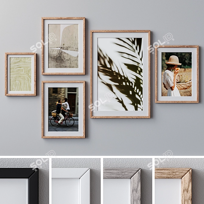 Multi-Color Photo Frames Set 3D model image 1