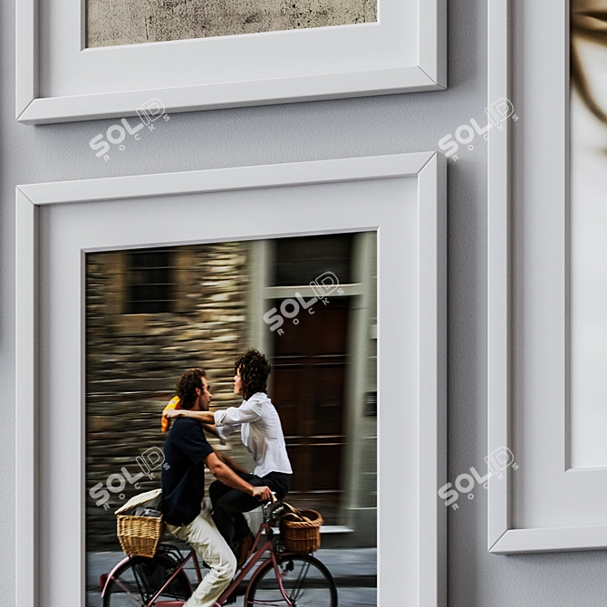 Multi-Color Photo Frames Set 3D model image 2