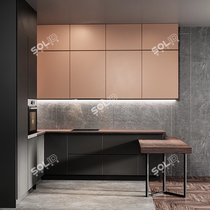 Modern Kitchen 2015: Stylish & Practical 3D model image 2