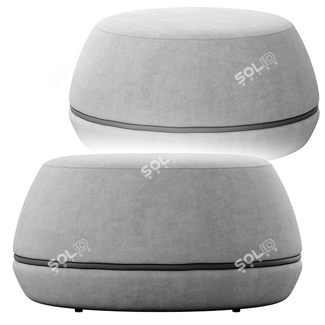 Kardiel Onvi 32 Fabric Ottoman 3D model image 3