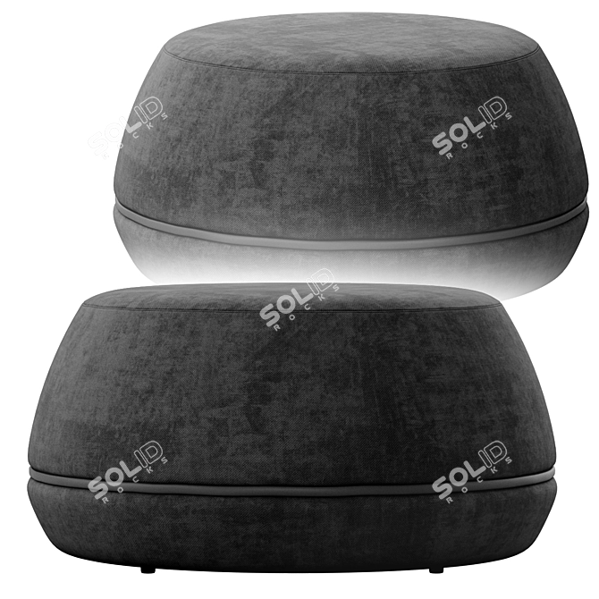 Kardiel Onvi 32 Fabric Ottoman 3D model image 5