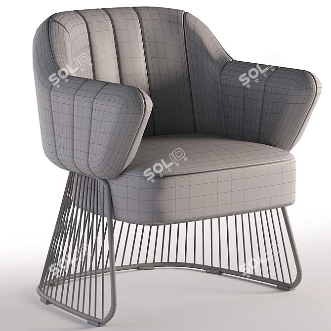 Modern Armchair: 3ds Max, Corona Render, Lowpoly 3D model image 5