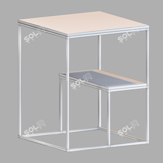 Sleek Modern Table TV Stand 3D model image 2