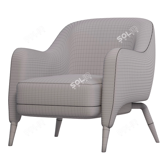 Modern Armchair: 3D Max, Corona Render, Lowpoly 3D model image 6