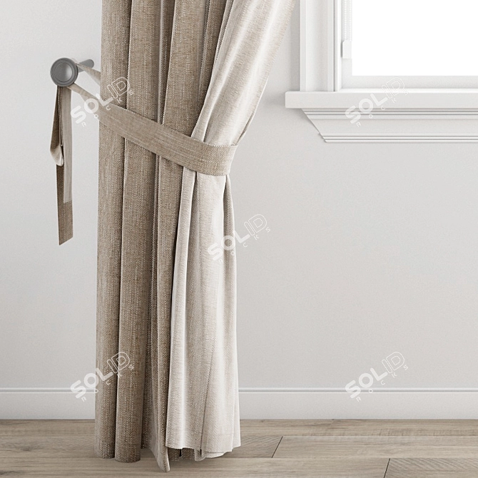 Polygonal Curtain Model 3D model image 2