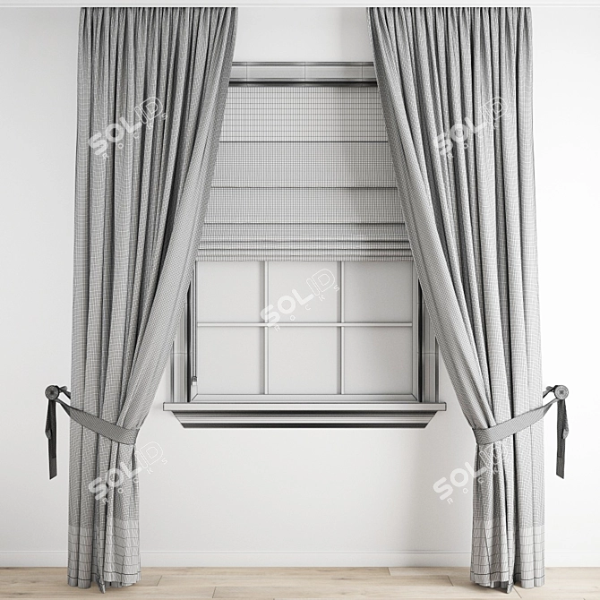 Polygonal Curtain Model 3D model image 5