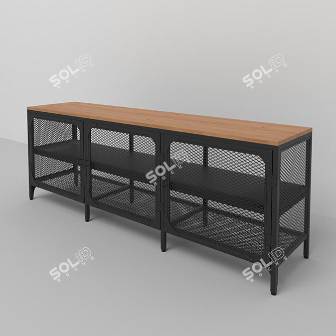 Stylish TV Stand: FJÄLLBO Curbstone 3D model image 1