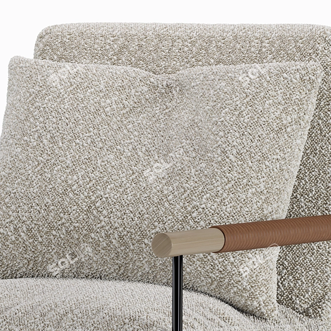 Cozy Sherpa Atticus Armchair 3D model image 2