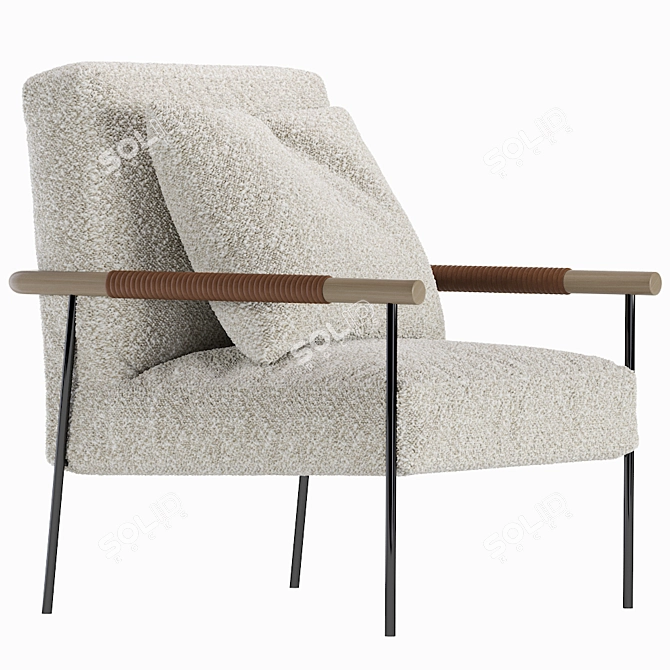 Cozy Sherpa Atticus Armchair 3D model image 3