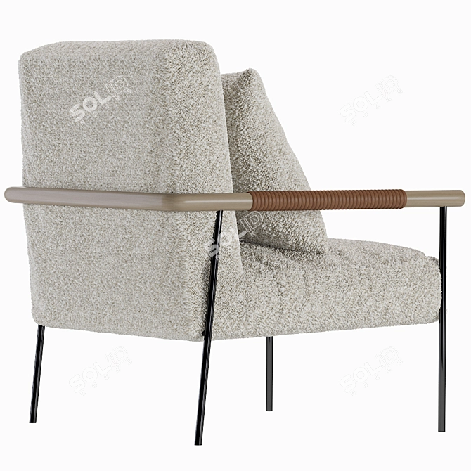 Cozy Sherpa Atticus Armchair 3D model image 4