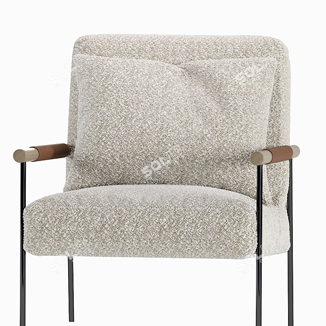 Cozy Sherpa Atticus Armchair 3D model image 5