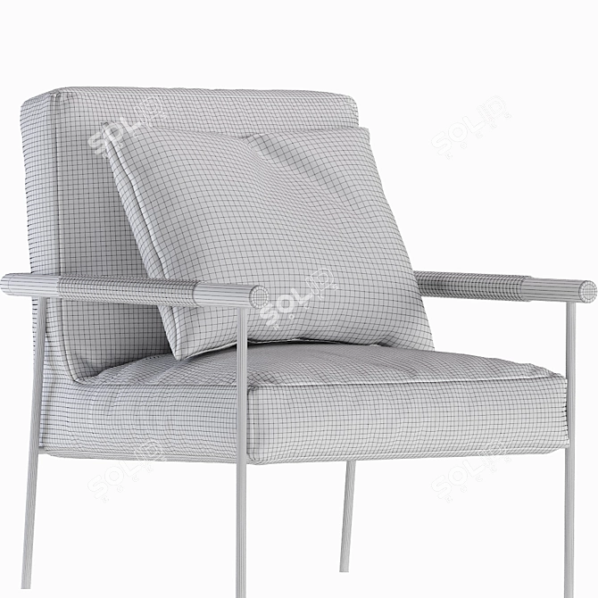 Cozy Sherpa Atticus Armchair 3D model image 6