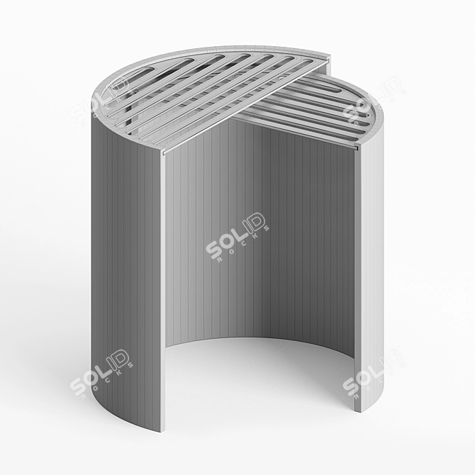 Contour Nesting Side Tables with Glass Tops 3D model image 2