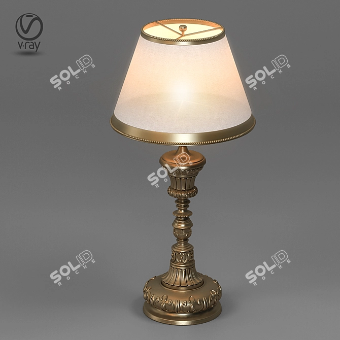 Versatile Fabric Metal Lamp 3D model image 1