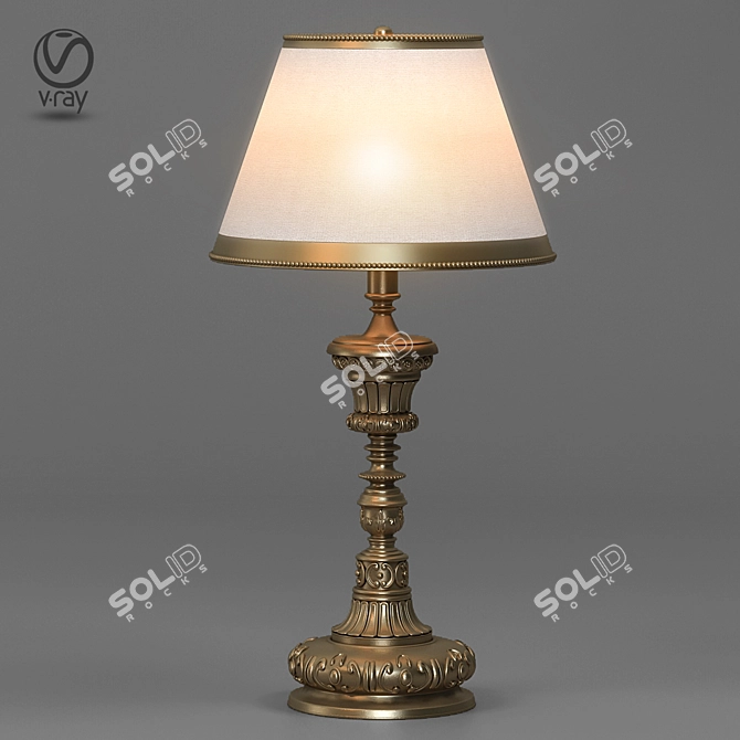 Versatile Fabric Metal Lamp 3D model image 2