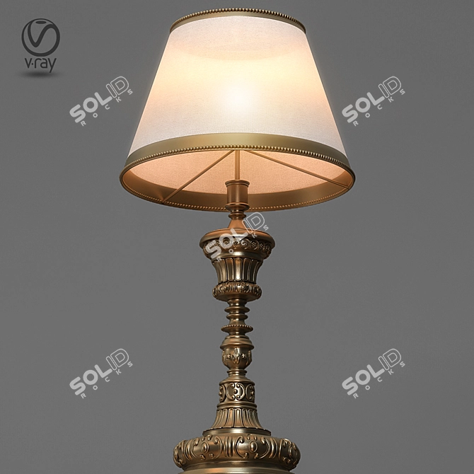 Versatile Fabric Metal Lamp 3D model image 3
