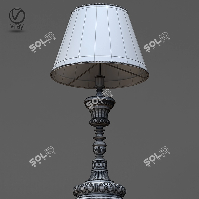 Versatile Fabric Metal Lamp 3D model image 4