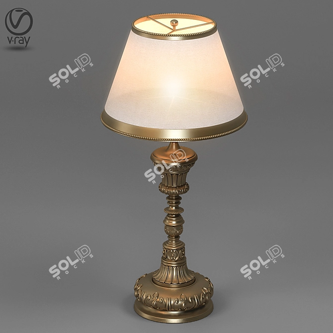 Versatile Fabric Metal Lamp 3D model image 5