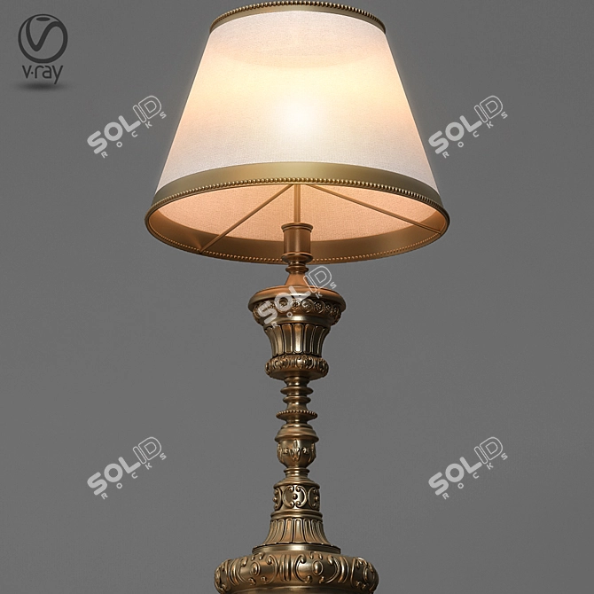 Versatile Fabric Metal Lamp 3D model image 8