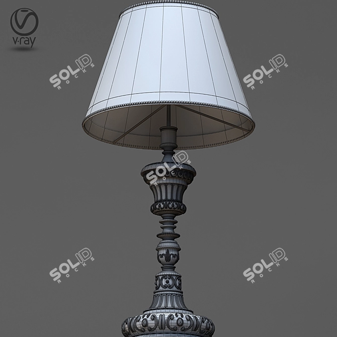 Versatile Fabric Metal Lamp 3D model image 9