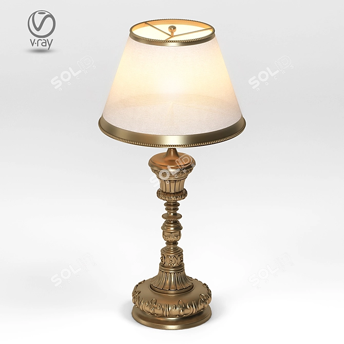 Versatile Fabric Metal Lamp 3D model image 11