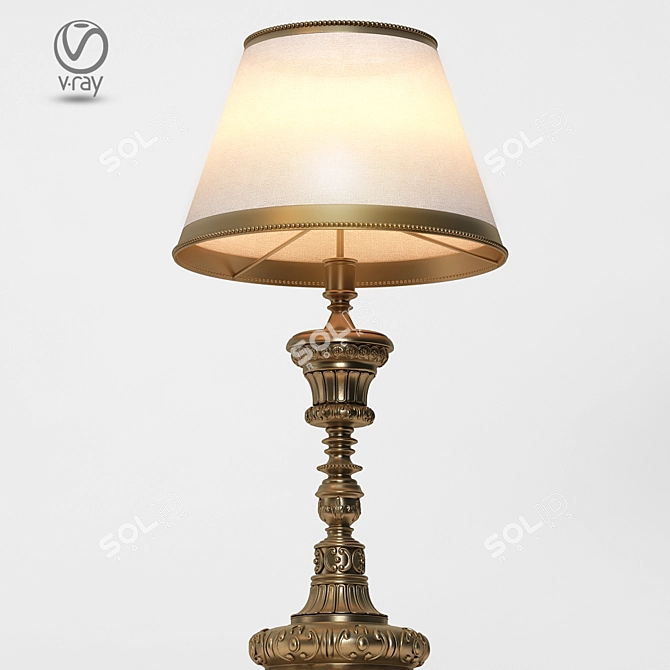Versatile Fabric Metal Lamp 3D model image 13
