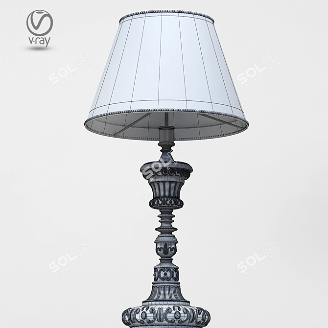 Versatile Fabric Metal Lamp 3D model image 14