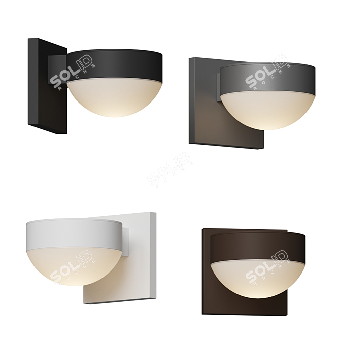Reals Outdoor Downlight - Elegant, Textured Finish 3D model image 2