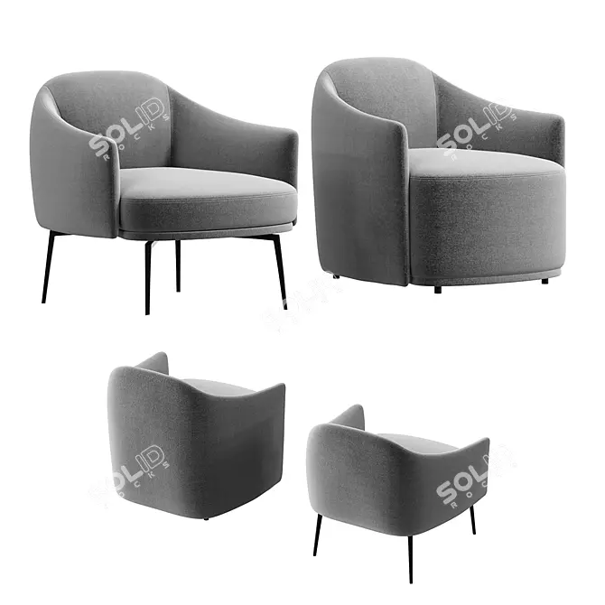 Elevate Your Comfort with Olta Armchair 3D model image 1