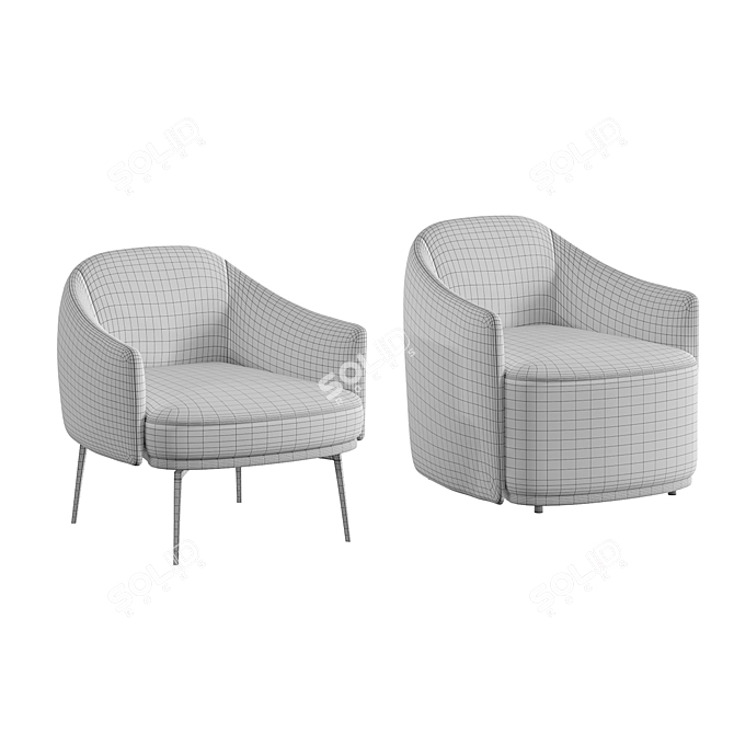 Elevate Your Comfort with Olta Armchair 3D model image 3