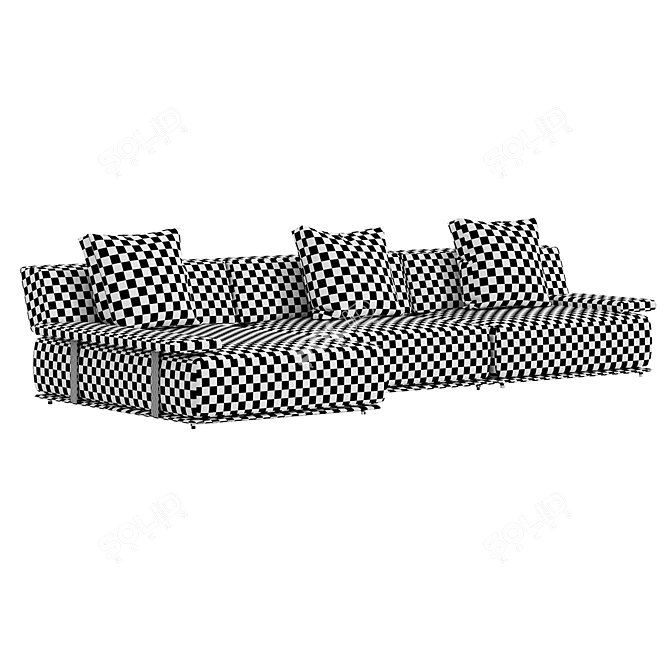 Elegant Olta Sofa: Stylish Comfort 3D model image 3