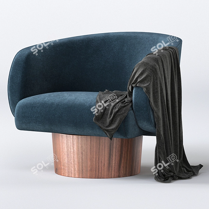 Modern Rotunda Chair: Stylish, Sleek, and Comfortable 3D model image 1