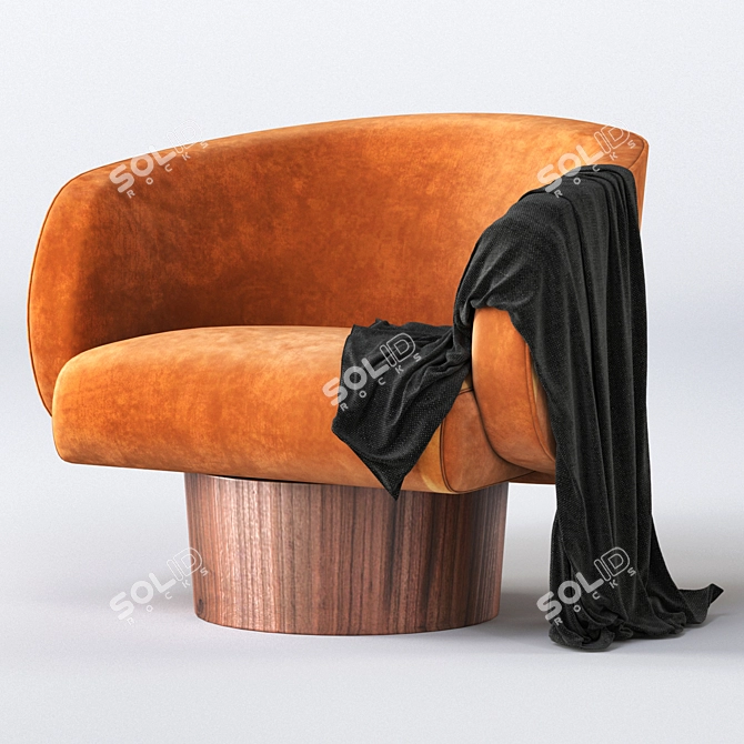 Modern Rotunda Chair: Stylish, Sleek, and Comfortable 3D model image 2