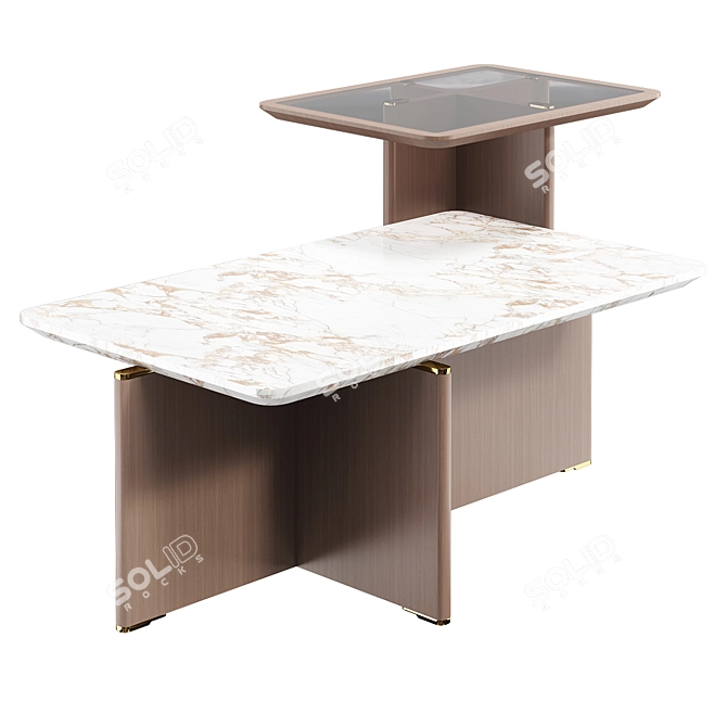 Vintage Getty Center Table | 2013 Design 3D model image 1