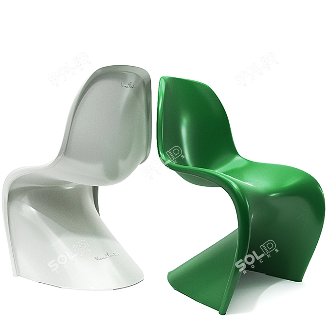 Stylish and Sturdy Panton Chair 3D model image 3