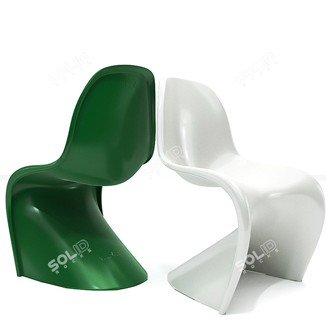 Stylish and Sturdy Panton Chair 3D model image 4