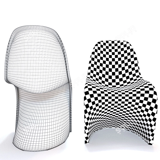 Stylish and Sturdy Panton Chair 3D model image 5