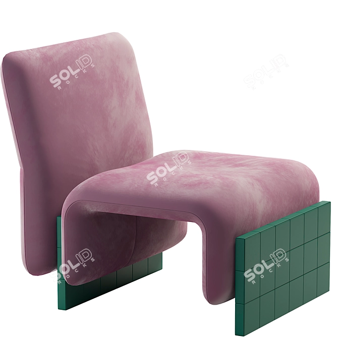 Modern Armchair: High-quality 3D Model 3D model image 1