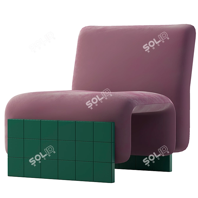 Modern Armchair: High-quality 3D Model 3D model image 3