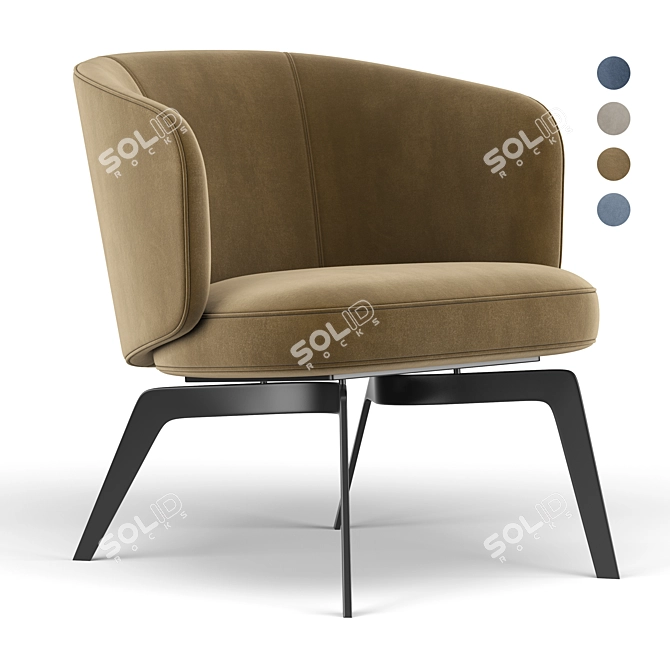 Sleek Bece Armchair: Contemporary Elegance by Lema 3D model image 1