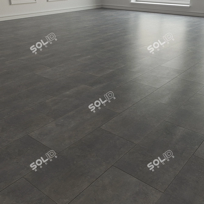 Elegant Porcelain Stoneware Tile 3D model image 2