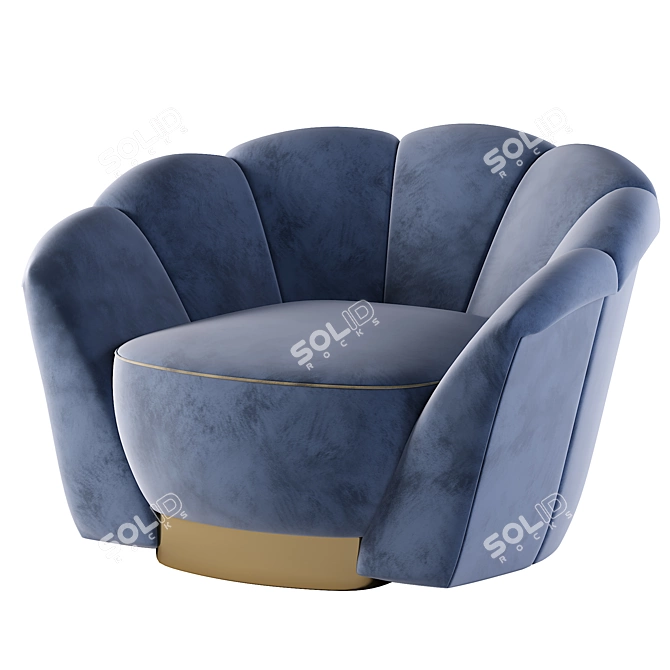 Modern Armchair 3D Model 3D model image 3