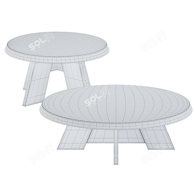 Minimalist Piet Boon Coffee Tables 3D model image 2